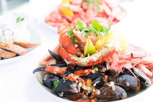 plats de fruits de mer